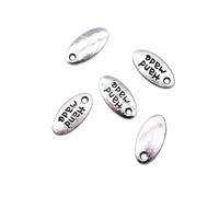 WYSIWYG 40pcs 11x6mm Hand Made Charms Antique Silver Color Zinc Alloy