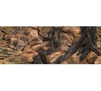 WYSKONT Aquarium background 3D Kos - Aquarium background - Aquarium accessories - Background - Aquarium decoration - 146x54 cm two-piece for Aquarium 150x60 cm - brown colour - Aquarium large