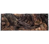 WYSKONT Aquarium background 3D Zakynthos - Aquarium background - Aquarium accessories - Background - Aquarium decoration - 146x54 cm two-piece for Aquarium 150x60 cm - brown colour - Aquarium large