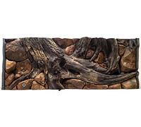 WYSKONT Aquarium background 3D Zakynthos - Aquarium background - Aquarium accessories - Background - Aquarium decoration - 117x45 cm for Aquarium 120x50 cm - brown colour - Large aquarium