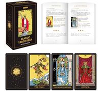 Wyspell Classic Tarot Deck - Original Tarot Cards with Guide Book for Beginners - Beginner Cards with Meanings Guide (Dark)