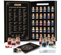 Wyspell Crystals for Witchcraft in Jars 30 PCS - Real Witch Crystals in a Bottle - Altar Witchcraft Crystals and Healing Stones - Crystal Witchcraft Supplies - Mini Gemstones - Wiccan Supply Tool