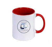 WYSTEN Make Israel Great Again Tea Mug Ceramic 350ml, Hot Chocolate Cups Colourful Mug with Handle, for Cappuccino, Latte, Hot Cocoa Or Hot Tea, Mug(Red)