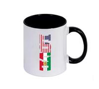 WYSTEN Peaceful Iran Porcelain Coffee Mug 350ml, 350ml Large Capacity Handled Cup for Coffee/Tea, for Milk, Latte, Cappuccino, Coffee, Mug(Black)