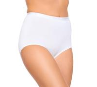 Wysteria Lane Bamboo Comforts Women’s Maxi Briefs 3 Pack, White, UK18 / EU46, High Waist Full Coverage Bamboo-Cotton Stretch Knickers