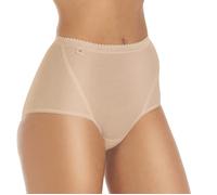 Wysteria Lane Women's 3 Pack Cotton Stretch Maxi Briefs Beige