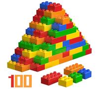 WYSWYG Big Building Blocks Sets for Age 3-5, Large Building Bricks Compatible with Duplo Building Bricks, Kid Building Blocks for Ages 3 4 5 6, Big Blocks Gifts for Boys Girls,100PCS.