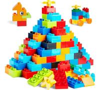 WYSWYG Classic Big Building Block Set, Large 240 Pieces Building Bricks, Compatible with All Major Brand Bulk Bricks, Toddler STEM Toys for Boys Girls Age 3 4 5 6 Years Old