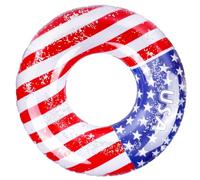 WYTAOHZL 1PCS 16Inch 4th of July Inflatable Patriotic Flag Floats USA Flag Design Water Swimming Pool Float with Silver Stars for Adult Pool Party Independence Day Party