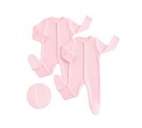 WYTbaby 2 Pack Baby Romper Cotton One Piece Newborn Jumpsuit Long Sleeve Bodysuit Baby Grows for 0 Months