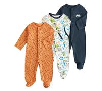 WYTbaby 3 Pack Baby Romper Cotton One Piece Newborn Jumpsuit Long Sleeve Bodysuit Baby Grows for 9-12 Months
