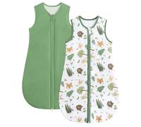 WYTbaby Baby Sleeping Bag, 1.5 Tog Sleep Sack Green Fox 6-12 Months