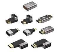 WYTUDTE HDMI Coupler 9 Pack, 90 Degree and 270 Degree Gold Plated Adapter | Right Angle HDMI Male to Female Vertical Adapter HDMI L Shape Extender, Supports 8K@60Hz，4K@120Hz, for HDTV, Xbox, PS5