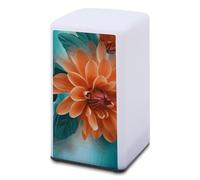 WYUSPGK Battery Operated Table Lamp,Teal and Orange Flower Print Table Lamp for Bedroom,Desk Lamps for Bedroom Living Room Office Study, XB0608021
