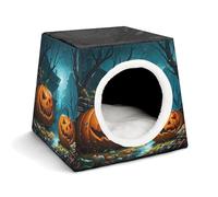 WYUSPGK Capsule Pet Nest Stylish and Cozy Space Capsule Design for Small Pets, Antique Haunted House Print Stylish Pet Nest Cozy Pet Nest Portable Pet Nest
