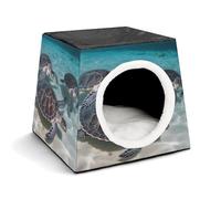 WYUSPGK Capsule Pet Nest Stylish and Cozy Space Capsule Design for Small Pets, Sea Turtles Print Stylish Pet Nest Cozy Pet Nest Portable Pet Nest