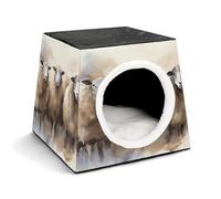 WYUSPGK Capsule Pet Nest Stylish and Cozy Space Capsule Design for Small Pets, Sheeps Watercolor Print Stylish Pet Nest Cozy Pet Nest Portable Pet Nest