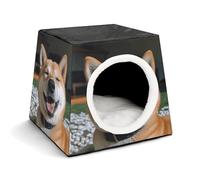 WYUSPGK Capsule Pet Nest Stylish and Cozy Space Capsule Design for Small Pets, Shiba Inu Smile Tongue Out Print Stylish Pet Nest Cozy Pet Nest Portable Pet Nest