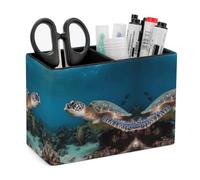 WYUSPGK Cute Pen Holder, Sea Turtle Print Square Pen Cup,makeup Brush Holder,exquisite Pen Holder for Locker,home,or Office