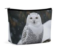 WYUSPGK Makeup Pouch, Snow Owl Print Portable Cosmetic Bag Travel Makeup Bag Cosmetic Organizer Zippered Cosmetic Bag Makeup Tote, style, style, One Size