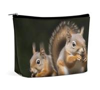 WYUSPGK Makeup Pouch, Squirrel Animal Print Portable Cosmetic Bag Travel Makeup Bag Cosmetic Organizer Zippered Cosmetic Bag Makeup Tote, style, style, One Size
