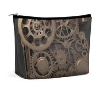WYUSPGK Makeup Pouch, Steampunk Mechanical Gears Print Portable Cosmetic Bag Travel Makeup Bag Cosmetic Organizer Zippered Cosmetic Bag Makeup Tote, style, style, One Size