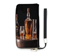 WYUSPGK Pu Leather Wallet, Whisky Beer Pictures Print Women's Card Holder Wallet Large Capacity Wallet Long Wallet for Women Handheld Clutch Wallet, style, 20x10.5cm, Modern