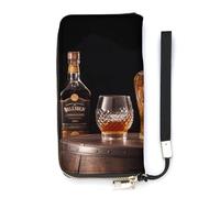 WYUSPGK Pu Leather Wallet, Whisky Beer Pictures Print Women's Card Holder Wallet Large Capacity Wallet Long Wallet for Women Handheld Clutch Wallet, style, 20x10.5cm, Modern