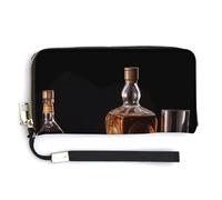 WYUSPGK Pu Leather Wallet, Whisky Beer Pictures Print Women's Card Holder Wallet Large Capacity Wallet Long Wallet for Women Handheld Clutch Wallet, style, 20.0*10.5cm, Modern