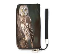 WYUSPGK Pu Leather Wallet, Wildlife Animal Owl Print Women's Card Holder Wallet Large Capacity Wallet Long Wallet for Women Handheld Clutch Wallet, style, 20x10.5cm, Modern