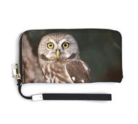 WYUSPGK Pu Leather Wallet, Wildlife Animal Owl Print Women's Card Holder Wallet Large Capacity Wallet Long Wallet for Women Handheld Clutch Wallet, style, 20.0*10.5cm, Modern