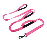 WYuZe 3 Handle Dog Leash 7 FT, Traffic Padded Triple Handles, Shock Absorbing Bungee, Reflective Nylon, Heavy Duty Training Leash for Large Medium Dogs That Pull