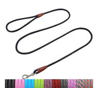 WYuZe 5/10/16ft Puppy Leash for Small Dogs, 1/4" Thin Rope Dog Leash, Black