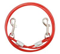 WYuZe Dog Tie Down 6ft 10ft Tie Out Cable Short Training Tether Indoor Yard | Chew Proof Dog Leash for Medium Large Dogs Strong Teething Puppies Porch Outdoor Camping Heavy Duty Steel Wire