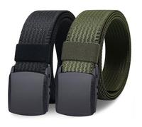 WYuZe Men Nylon Web Belt No Metal Lightweight Military Tactical Hiking Belt