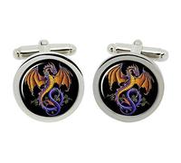 Wyverex Alchemy Dragon Cufflinks in Chrome Box
