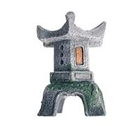 Wyvix 2Pcs Aquarium Caves and Hideouts, Realistic Fish Tank Rocks Japanese Lantern, Inert Reptile Hide Cave for Zen Garden Corner Decor(GW093)
