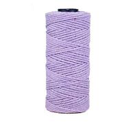 Wyvix 5 Rolls 2mm Hollow Cotton Yarn for Crocheting 2-Ply Cord 150g(17)