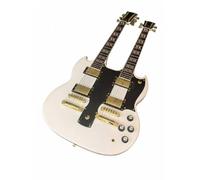Wyvix Double Neck Electric Guitar 12 String & 6 - Solid Mahogany Body & Rosewood Fretboard Dual Humbucker Pickups(White)