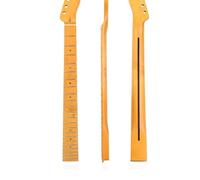 Wyvix Electric Guitar Neck 22 Frets Matte Yellow Tint Maple Rosewood Fingerboard Replacement Part DIY 25.5 Scale(B)