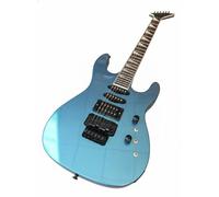 Wyvix Electric Guitar Set Neck Construction - High Gloss 6 String Solid Body Dual Humbuckers(Blue)