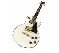 Wyvix Electric Guitar White Gloss - Solid Mahogany Body & Fretboard with 7-Layer Binding & Gold Plated Hardware