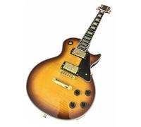 Wyvix Handmade Electric Guitar Flame Maple Top - Solid Mahogany Body & Rosewood Fretboard 6 String Sunset Burst (Right Handed)