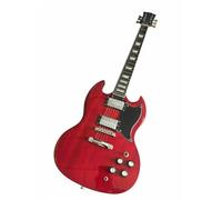Wyvix Professional Electric Guitar Trans Red Double Cutaway 6 String Solid Wood Rock Metal Style(Vintage Classic)
