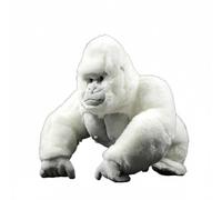 Wyvix Realistic Albino Gorilla Plush Toy - 15" Large Soft White Ape Stuffed Animal Snowflake with Stable Feel