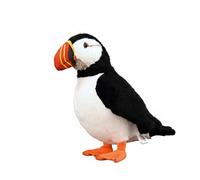 Wyvix Realistic Atlantic Puffin Plush Toy - 10.6" Life-Size Soft Sea Parrot Bird Stuffed Animal with Poseable Wire Feet