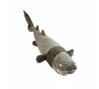 Wyvix Realistic Cookiecutter Shark Plush Toy - 19.7" Soft Cigar Stuffed Animal with Dark Collar & Green Eyes