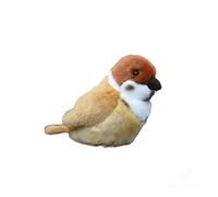 Wyvix Realistic Eurasian Tree Sparrow Plush Toy - 6.3" Soft Garden Bird Stuffed Animal with Chestnut Cap & Body