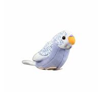 Wyvix Realistic Light Purple Budgie Plush Toy - 4" Small Soft Parakeet Stuffed Animal (Budgerigar) Cute Sitting Bird Doll