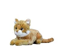 Wyvix Realistic Orange Tabby Plush - 12" Lying Ginger Kitten Stuffed Animal Toy for Kids & Decor